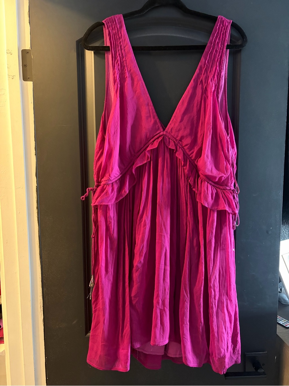 Women's Fuchsia Sleeveless Babydoll Nightdress